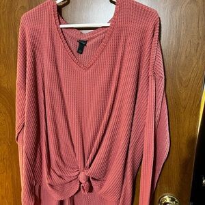 Wild Fable Coral Knit V-Neck Top